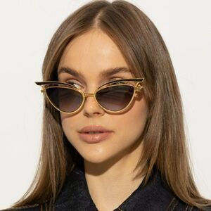 Valentino Women Sunglasses Titanium Gold Grey Cat Eye V - GLASSLINER VLS-118A-55